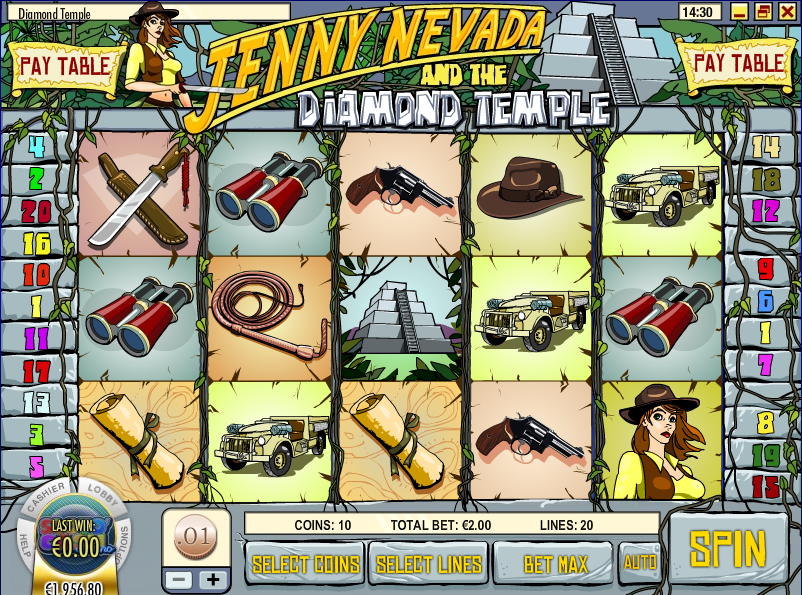 Jenny Nevada and the Diamond Temple Slot