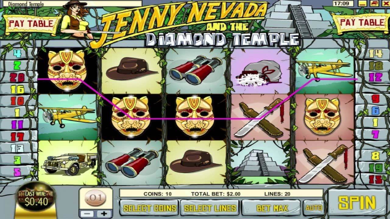 Jenny Nevada and the Diamond Temple Slot